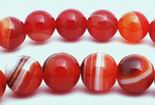 Luscious Red Sardonyx Agate Beads - 8mm