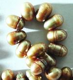 Rich Autumn Gold 8mm Potato Pearl Strand