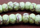 Faceted Taiwan Turquoise Rondell Beads