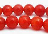 Vibrant Red Fire Agate Beads - 8mm