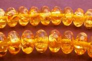 88 Snazzy Amber Rondelle Beads