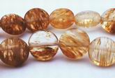 Vibrant Moss Quartz Button Beads