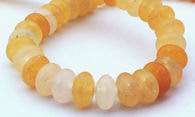Dawn Yellow Jade Rondelle Beads
