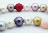 Beautiful White & Mixed Color Shell Pearls - 6mm