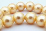 Large 12mm Sunny  Blond  Shell Pearls