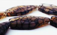 Mystical Flat Prism Web Agate Beads - Large