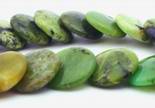 Vibrant Green Yellow Chrysotine Disc Beads