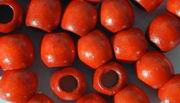 200 x 11mm Red Natural Wooden Beads