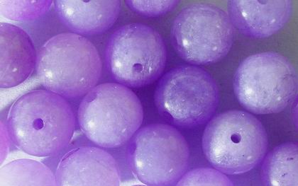 40 Large 10mm Lavender Jade Beads