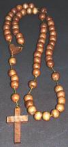 Giant Wooden Rosary Prayer Bead Necklace