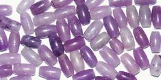 50 Large 9x5mm Chinese Lavender Jade Rice Beads