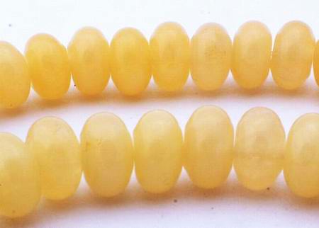 Yellow Butterscotch Jade Rondelle Beads