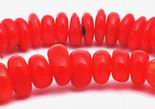 150 Rich Red Coral Rondelle Disc Beads