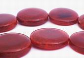 Large Red Fire Agate Button Beads - Heavy!