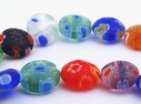 Breathtaking Millefori Flower Button Beads