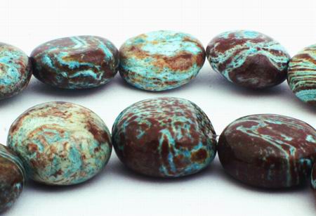 Larimar Blue Jasper Button Beads