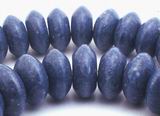 20 Large Blue Sponge Coral Rondell Beads