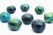 Huge Azurite Chrysocolla Rondell Beads