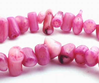 Chunky Lavender Coral Nugget Chip Beads - Unusual!