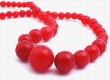 Regal Red Jade Graduated Beads - 14mm to 6mm