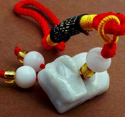 Lucky Chinese New Year of the Ox Jade Pendant