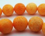 Lush Orange Coral Bead Strand - 12mm