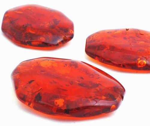 2 Large Enchanting Amber Beads