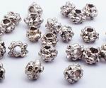 100 Tiny Tumbled Silver Wheel Bead Spacers