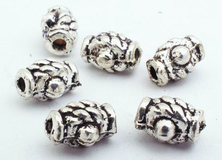 40 Roped Barrel Bead Spacers - 925