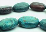 Enchanting Larimar Blue Jasper Oval Beads