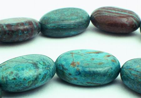 Enchanting Larimar Blue Jasper Oval Beads