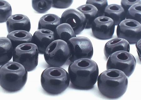 1,000 Devil Black Seed Beads - 4mm x 3mm