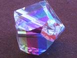 Large Clear Swarovski AB Octagonal Bead - 10mm x 8mm