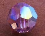 3 x AB Swarovski Round Orchid 8mm Beads
