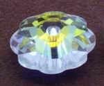 4 x AB Swarovski Light Yellow Flower Beads - 6mm x 2mm