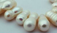 Long White Baroque Siamese Pearls