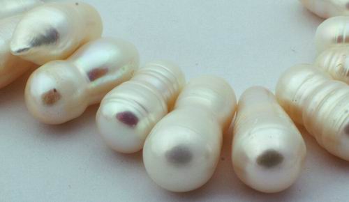 Long White Baroque Siamese Pearls