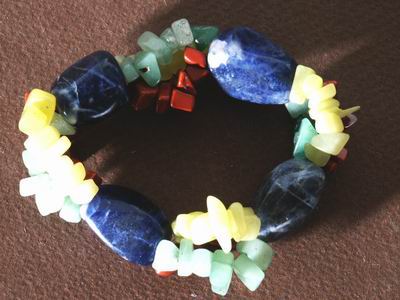 Beautiful Chinese Sodalite & Jade Bangle