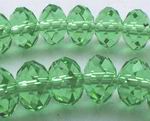 36 Sparkling FAC Peridot Green Diamond Crystal Rondelle Beads