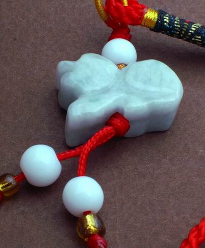 Lucky Chinese New Year of the Tiger Jade Pendant