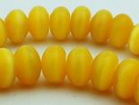 78 Striking Yellow Cat's Eye Rondelle Beads