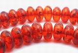 80 Silky Brandy Amber Rondelle Beads