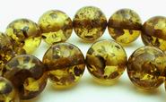 Enchanting Green Amber Beads - 6mm