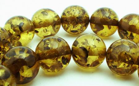 Enchanting Green Amber Beads - 6mm