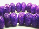 20 Large Dark Orchid Coral Rondelle Beads - 16mm x 7mm