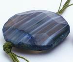 Large Blue Diamond Slab Botswana Agate Bead