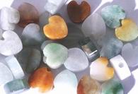 50 Beautiful 8mm Chinese Jade Heart Beads