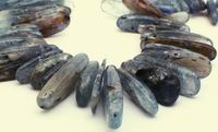 73 Slate-Blue Kyanite Fancy Drop Needle Beads