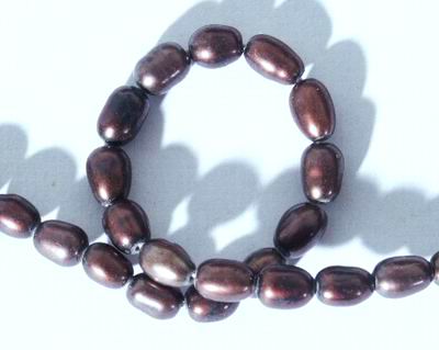 Black Chinese Rice Pearls - 5x3mm