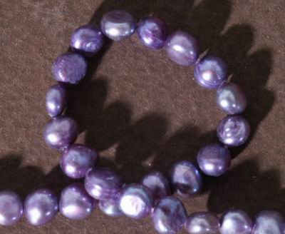 Wicked Passionate Purple Biwa Pearls - 5x4mm